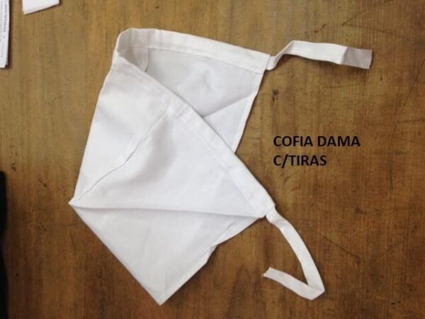 Cofias dama grafa blanco con tiras