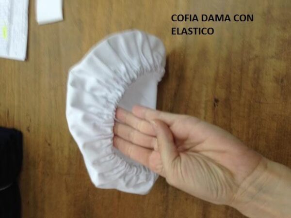 Cofias dama grafa blanco con elástico